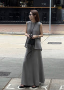 เสื้อถักตัดเย็บชายแยก (Z2125)