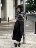 Curved Hem Balloon Skirt(Z559)