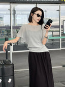 Asymmetric Hem Knit Top(Z866)