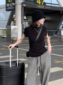 Comfortable Semi-Turtleneck Short-Sleeve T-Shirt (Z459)