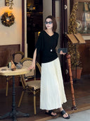 เสื้อคอวีแขนผีเสื้อ (Z2129)