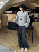 เสื้อถักวินเทจ ขอบม้วน(Z2365)