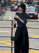 เสื้อถักคอปาดสไตล์ชิคฝรั่งเศส(Z2371)