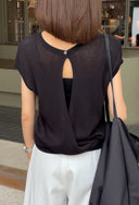 [Pre order] Split Flutter-Sleeve Knit Top