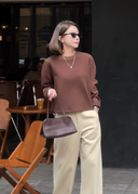 Back-Button Relaxed-Fit Tops（Z2572）