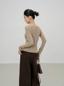 เสื้อเบสเลเยอร์ถักไร้ตะเข็บลาย ลายก้างปลา (Z3576)