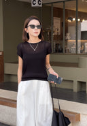 [Pre order] Split Flutter-Sleeve Knit Top