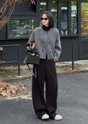 Minimal Modern Áo Khoác Sáu Nút（Z2457）