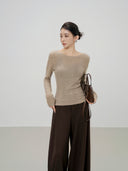 เสื้อเบสเลเยอร์ถักไร้ตะเข็บลาย ลายก้างปลา (Z3576)