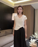Ribbed V-Neck Slim Knit Vest（Z2087）