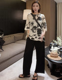 Elastic Waist Casual Cropped Trousers（Z2098）