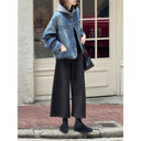 Tailored Curved Wool Blend Pants（Z3700）
