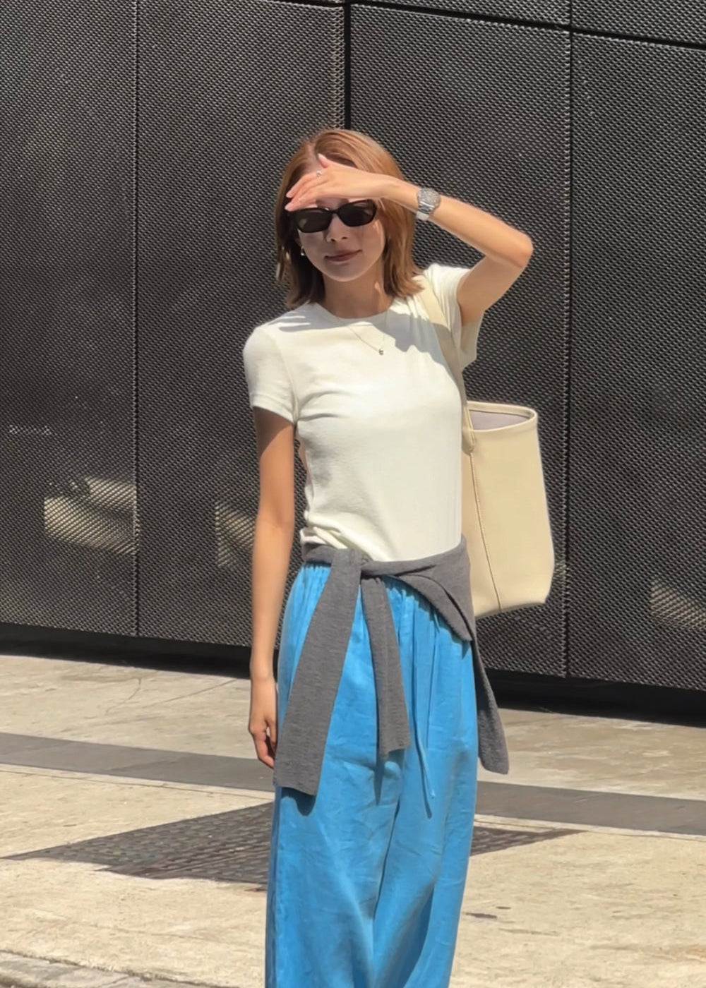 Crew Neck Straight-Shoulder Top（Z3000） – LBZ Studio