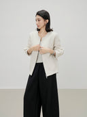 Double Pocket Cropped Tennis Jacket（Z3480）