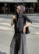 Drawstring Elastic Waist Welt Pocket Pants（Z3466）