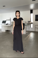 Đầm Len Thắt Eo Tối Giản（Z2147）