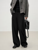 Curved Cut Relaxed Casual Pants（Z1436）