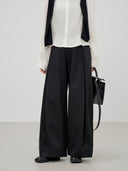 Semi-Elastic Waist Structured Casual Pants（Z3517）