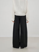 Semi-Elastic Waist Structured Casual Pants（Z3517）