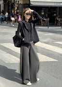 Drawstring Elastic Waist Welt Pocket Pants（Z3466）