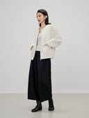 Double Pocket Cropped Tennis Jacket（Z3480）