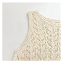 Intricate Crochet Openwork Knit Vest（Z2988）