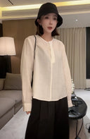 Crew Neck Loose Breathable Shirt (Z1608)