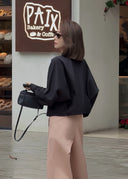 Elegant Relaxed Collared Shirt Jacket（Z2980）