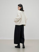 Double Pocket Cropped Tennis Jacket（Z3480）