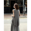 เสื้อถักตัดเย็บชายแยก (Z2125)