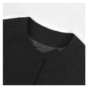 เสื้อแขนกุดคอกลมสีดำสไตล์มินิมอล（Z1640）