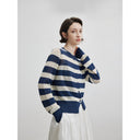 Washi Yarn Crew Neck Knit Cardigan (Z1773)