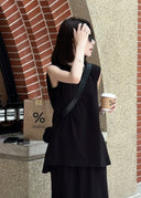 High-Low Hem Sleeveless Tank（Z933）