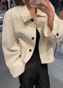 Relaxed Collared Cream Jacket（Z2974）
