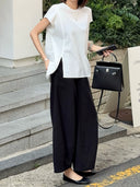 Vintage Lightweight Double Slit Top（Z3396）