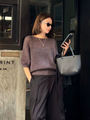 Crew Neck Lightweight Knit Top（Z2353）