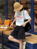 Pleated Silhouette Casual Shorts（Z3282）
