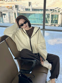 Hooded Color Block Relaxed Jacket（Z3776）