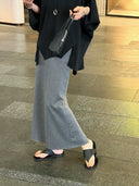 Slim Silhouette Elastic Waist Skirt（Z3106）