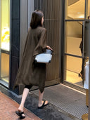 Vintage Slit Hem Midi Sweater Dress（Z3486）