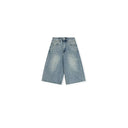 Straight-Leg Versatile Denim Shorts