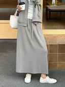 Chân váy casual cạp chun dáng rủ (Z3487)