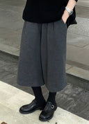 Vintage Wide-Leg Cropped Pants（Z1349）