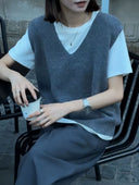 V-Neck Loose Vest（Z2394）