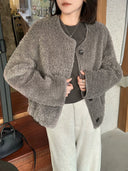 Crew Neck Soft Textured Jacket（Z3758）