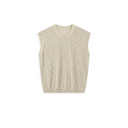 Crew Neck Marled Knit Vest（Z3288）