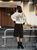 Watercolor Floral Lightweight Sweater（Z3656）