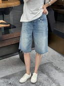 Soft Frayed Hem Denim Jeans（Z3128）