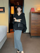 Slim Silhouette Elastic Waist Skirt（Z3106）