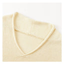V-Neck Rolled-Edge Knit Top（Z3273）
